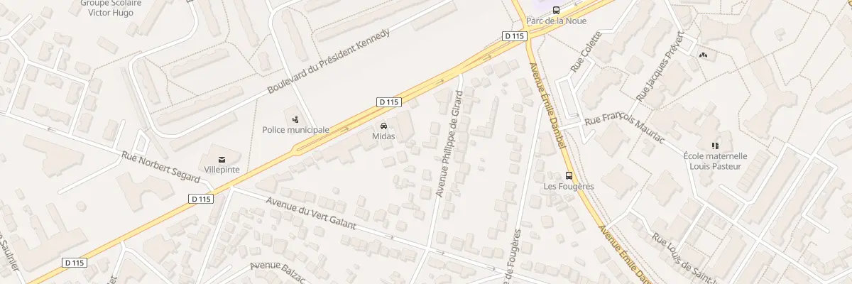 Plan du 12 Av Philippe de Girard à Villepinte