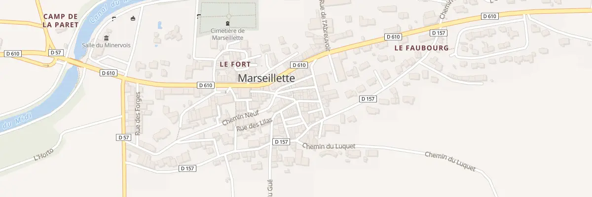 Plan de la Rue de l’Escaladou à Marseillette