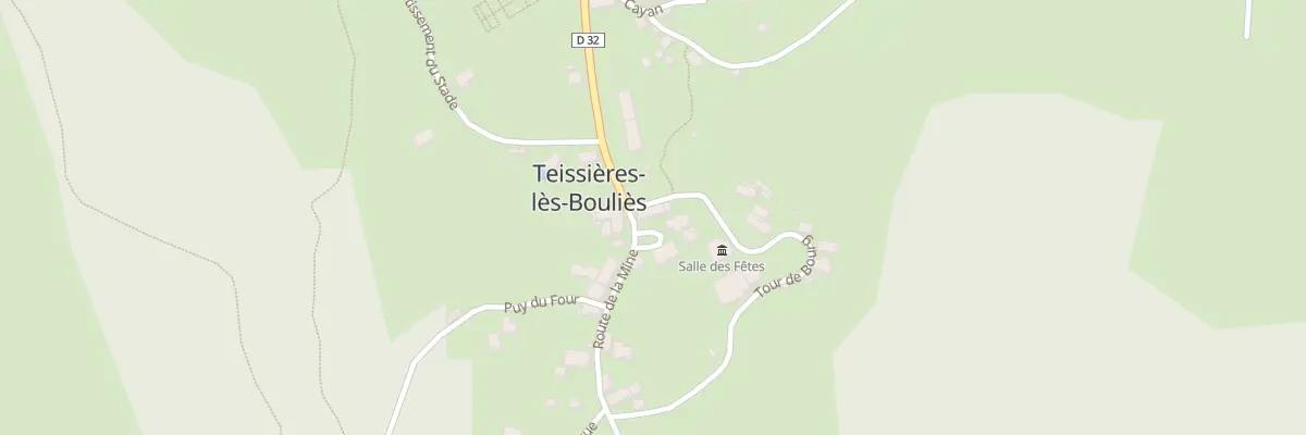 Plan du 1 Pl de l’Eglise à Teissières-lès-Bouliès