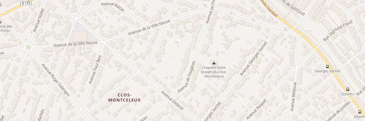 Plan du 60 Av des Fougères à Villepinte