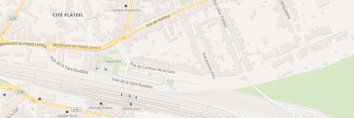 Plan du 45 Rue du Contour de la Gare à Hazebrouck
