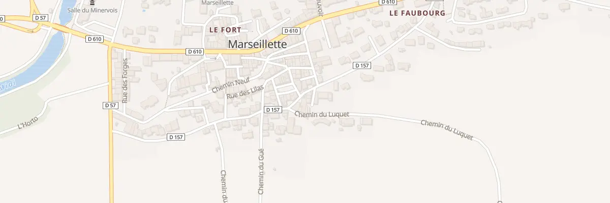 Plan du 1 Che du Luquet à Marseillette