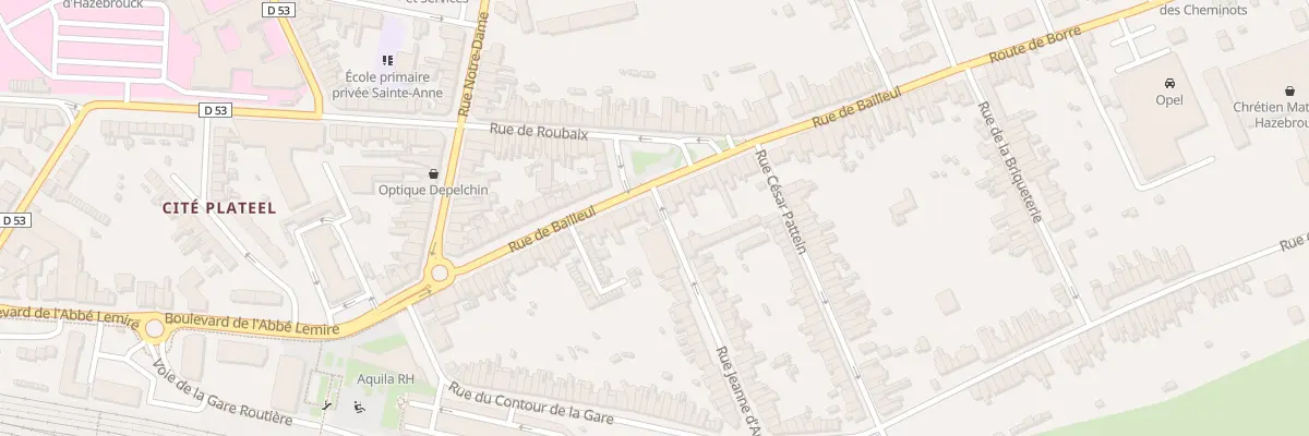 Plan du 52 Rue de Bailleul à Hazebrouck