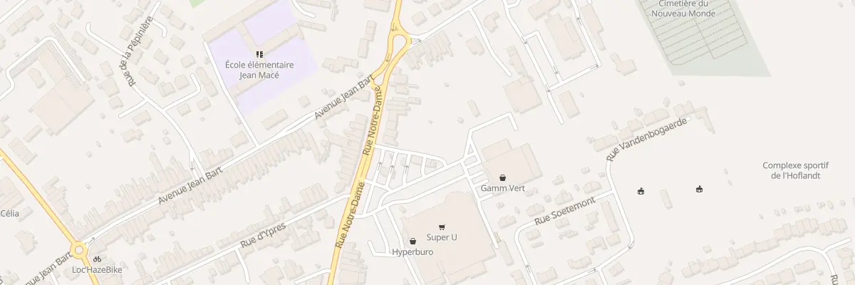 Plan du 96 Rue Notre Dame à Hazebrouck