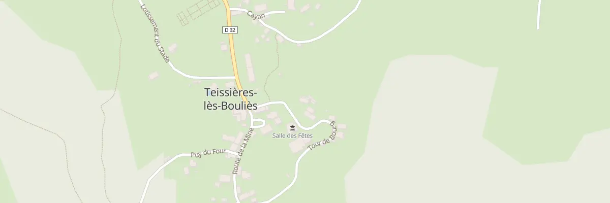 Plan du 1 Tour de Bourg à Teissières-lès-Bouliès