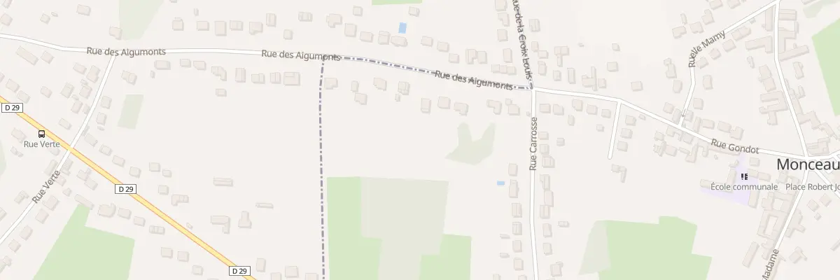 Plan du 600 Rue des Aigumonts à Monceaux