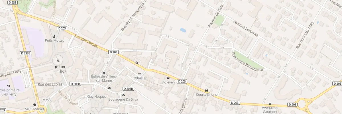 Plan du 34 Rue des Fossés à Villiers-sur-Marne