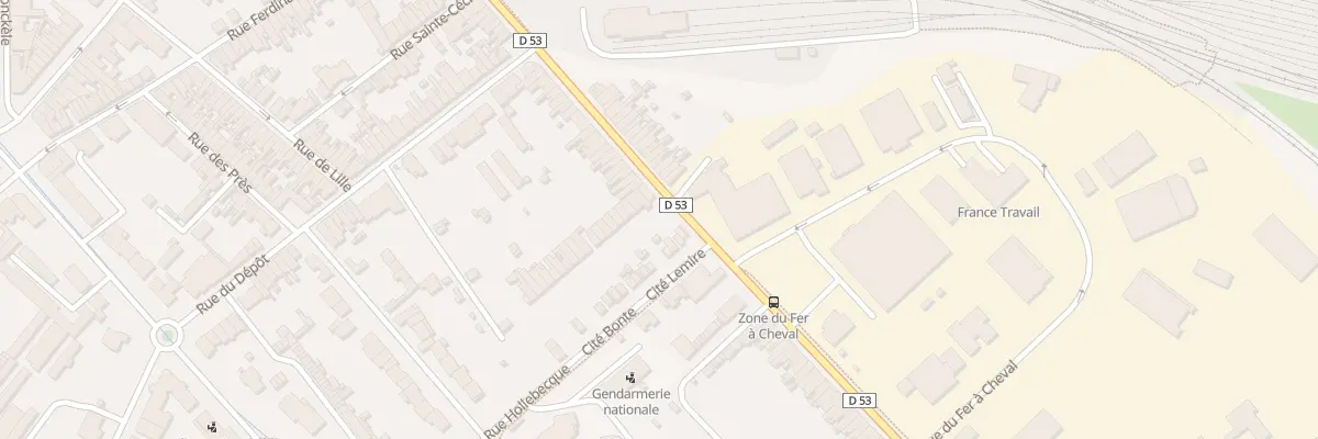 Plan du 2 Cité Lemire Rue Hollebecque à Hazebrouck