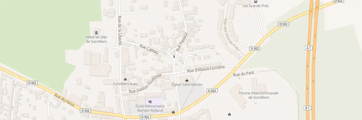 Plan du 2 Rue Pasteur à Survilliers