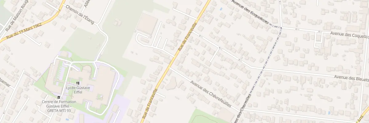 Plan du 44 Rue de Franceville à Gagny