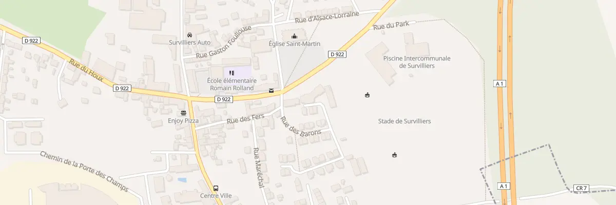 Plan du 1 Rue des Marchands à Survilliers