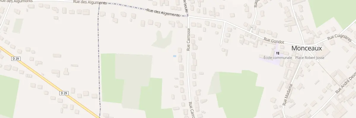 Plan du 100 Rue Carrosse à Monceaux