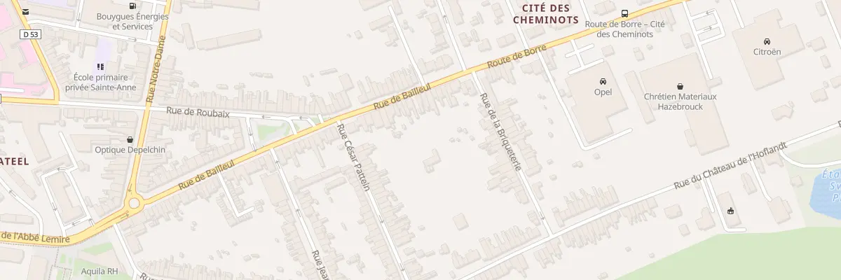 Plan du 72 Rue de Bailleul à Hazebrouck