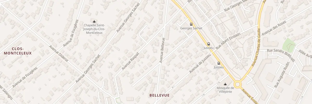 Plan du 20 Av Bellevue à Villepinte