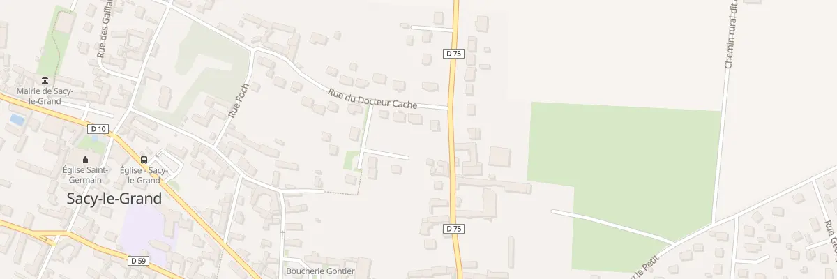 Plan du 524 Rue du Docteur Cache à Sacy-le-Grand