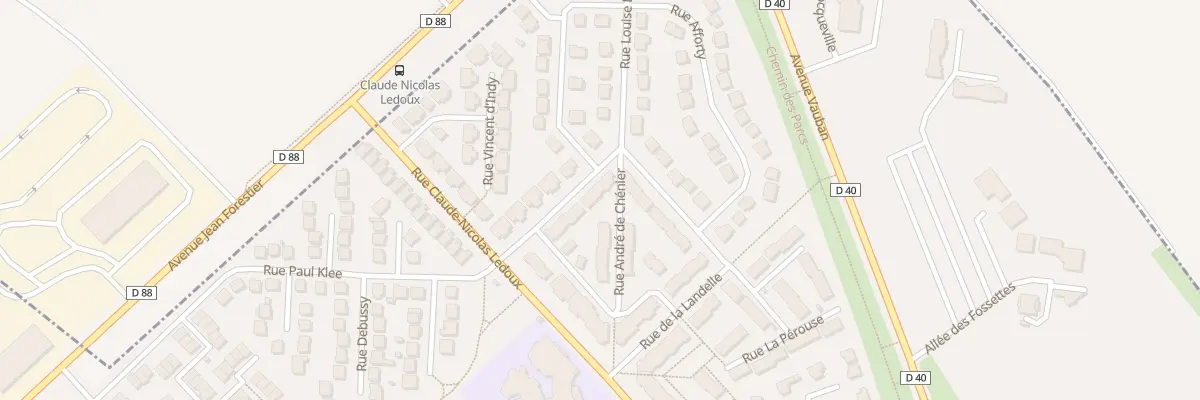 Plan du 22 Rue Louise Labe à Villepinte