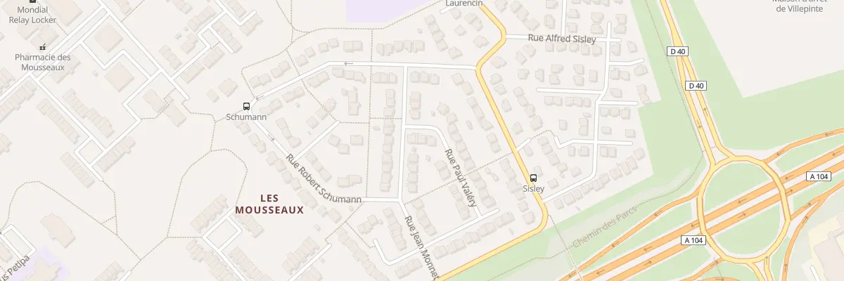 Plan du 19 Rue Paul Valery à Villepinte