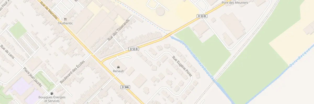 Plan du 68 Rue Eugène Poret à Hazebrouck