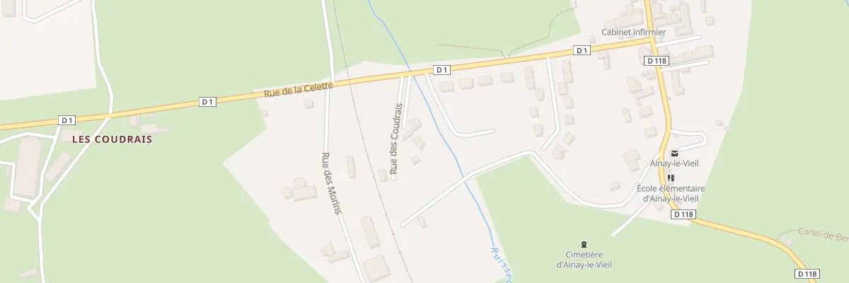 Plan du 3 Rue des Coudrais à Ainay-le-Vieil