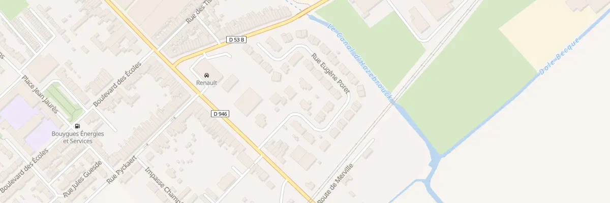 Plan du 1 Rue Eugène Poret à Hazebrouck