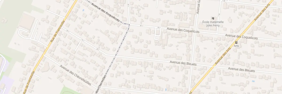 Plan du 130 Av des Bleuets à Montfermeil