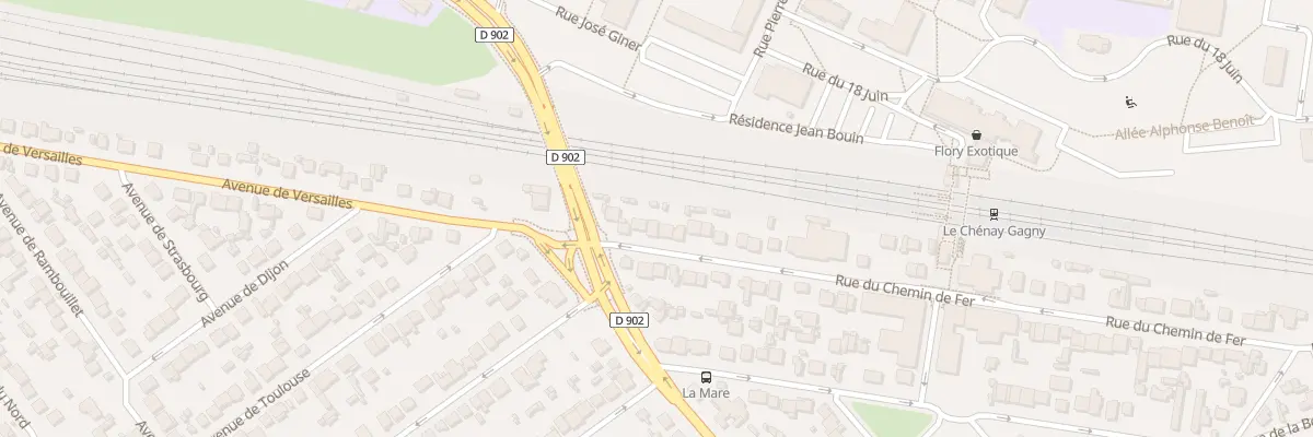 Plan du 90 Rue du Chemin de Fer à Gagny
