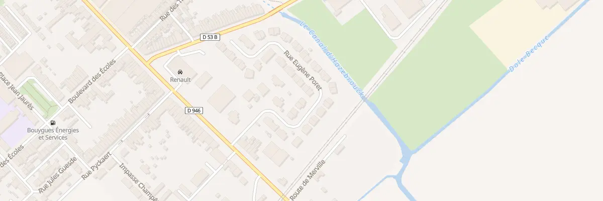 Plan du 11 Rue Eugène Poret à Hazebrouck