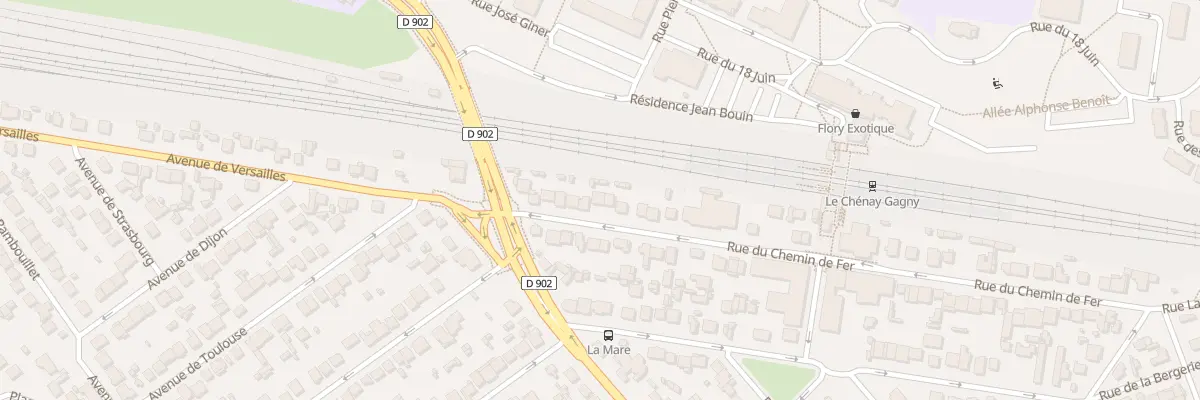 Plan du 84 Rue du Chemin de Fer à Gagny