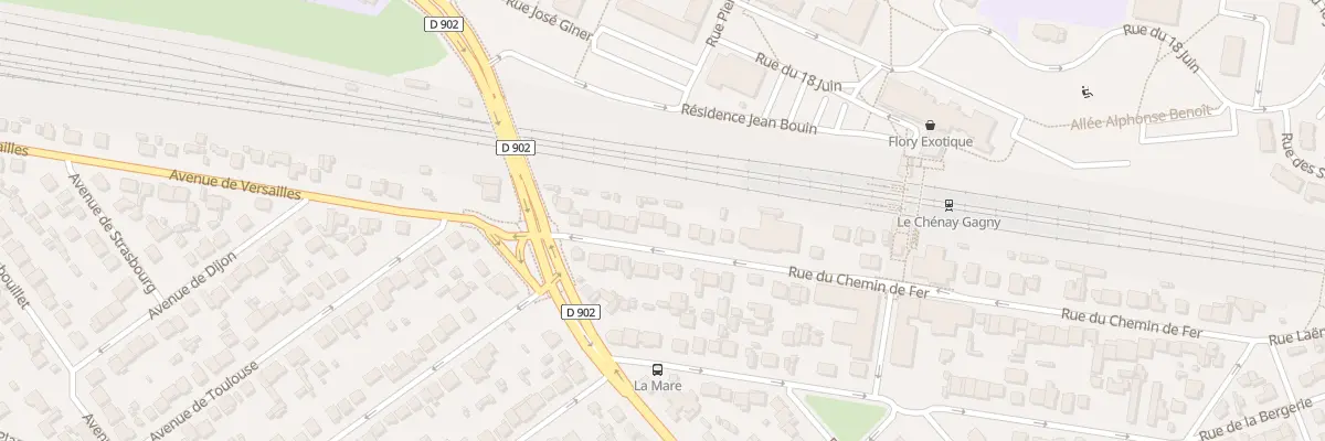 Plan du 82 Rue du Chemin de Fer à Gagny