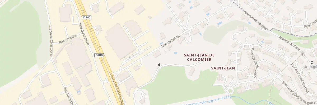 Plan du 6B Rue Bel Air à Rodez
