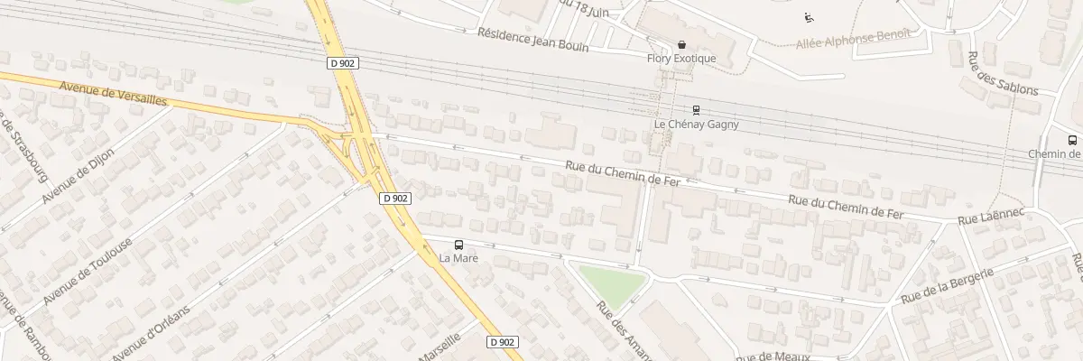 Plan du 55 Rue du Chemin de Fer à Gagny