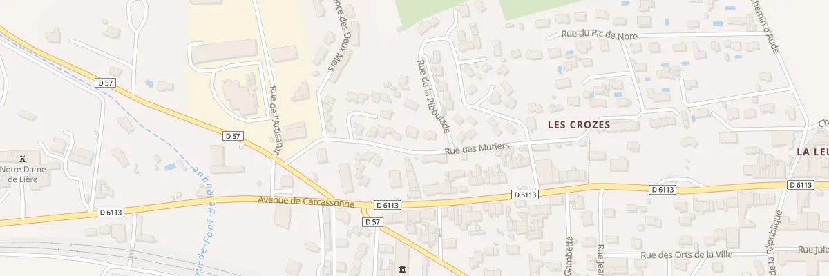 Plan du 12 Rue des Muriers à Capendu