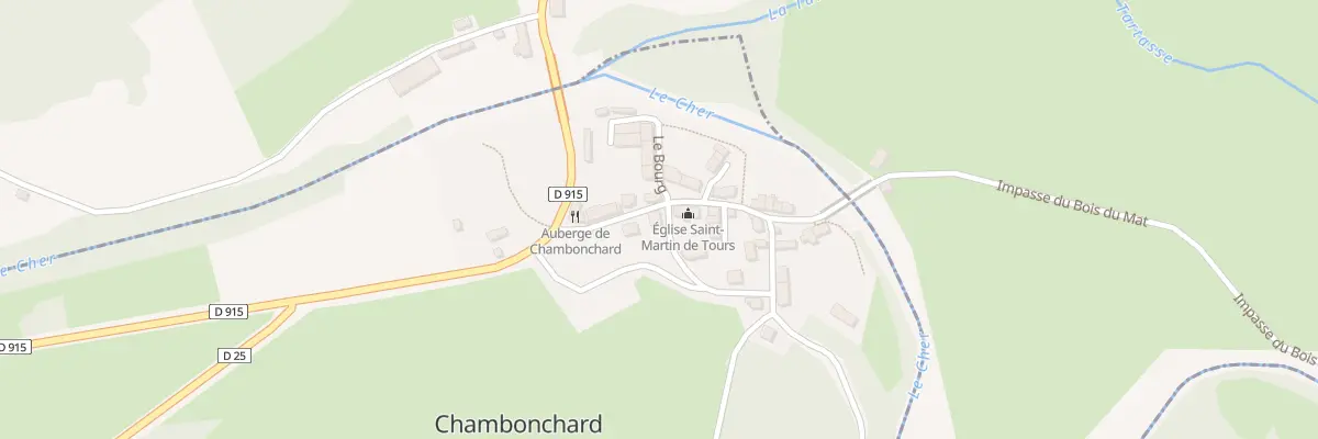 Plan du 4 Le Bourg à Chambonchard