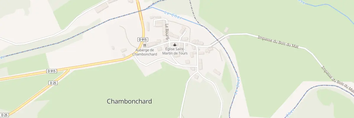 Plan du 10 Le Bourg à Chambonchard