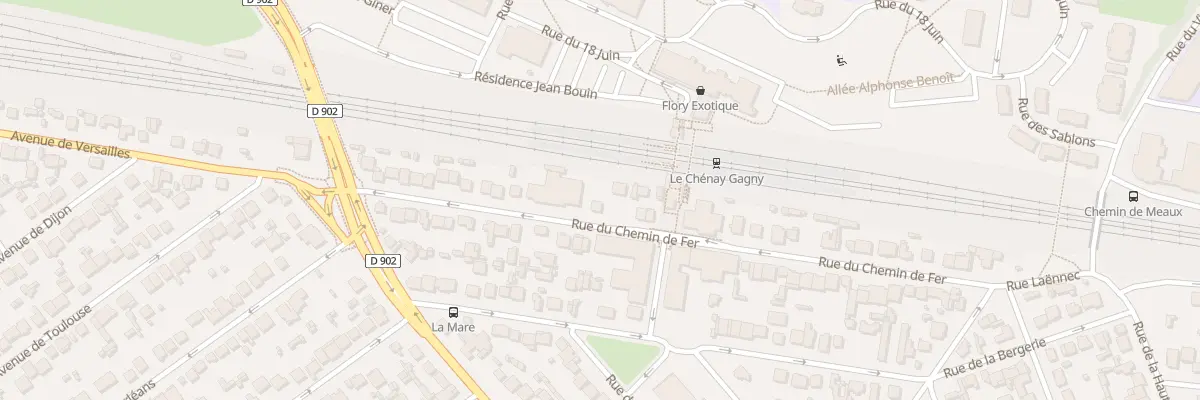 Plan du 58 Rue du Chemin de Fer à Gagny
