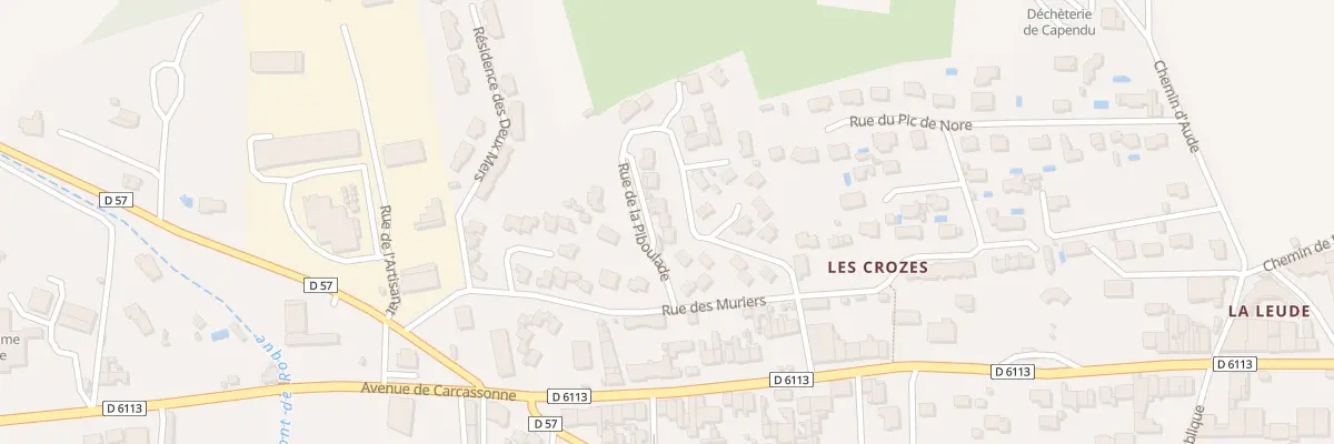 Plan du 9 Rue des Crozes à Capendu