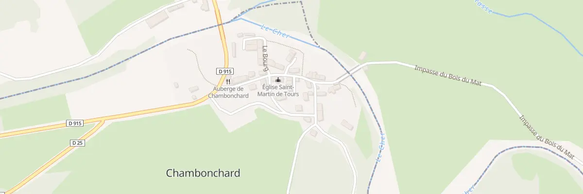 Plan du 8 Le Bourg à Chambonchard