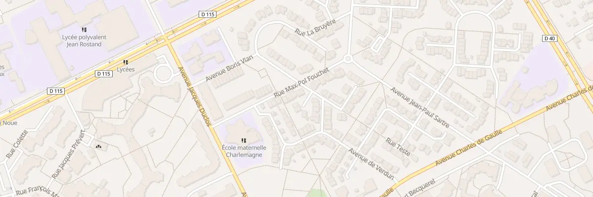 Plan du 18 Rue Max Pol Fouchet à Villepinte