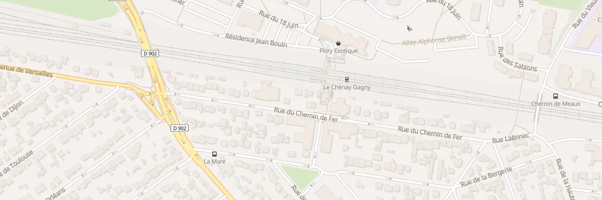 Plan du 54 Rue du Chemin de Fer à Gagny