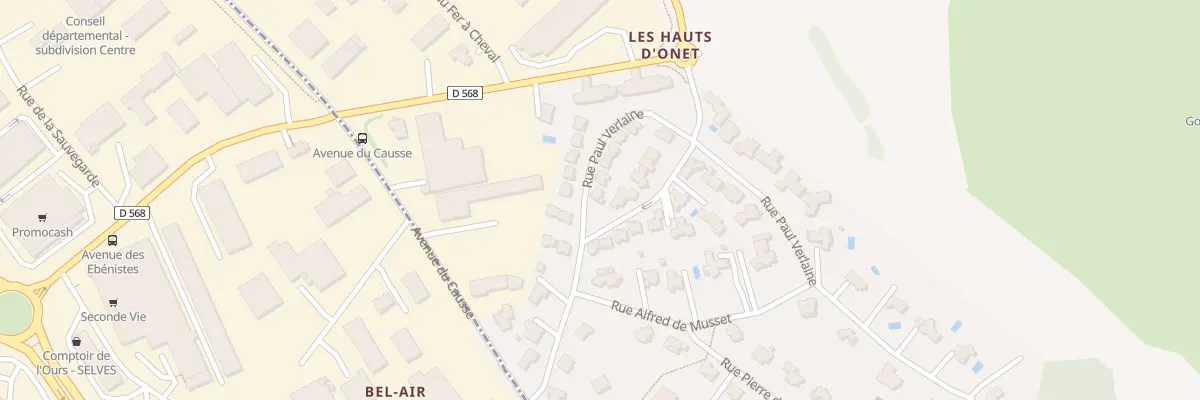 Plan du 28 Rue Paul Verlaine à Onet-le-Château