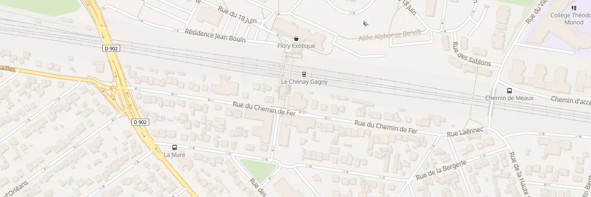 Plan du 42 Rue du Chemin de Fer à Gagny