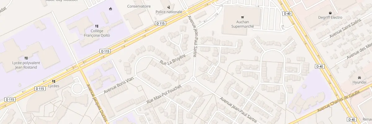 Plan du 3 Rue la Bruyere à Villepinte