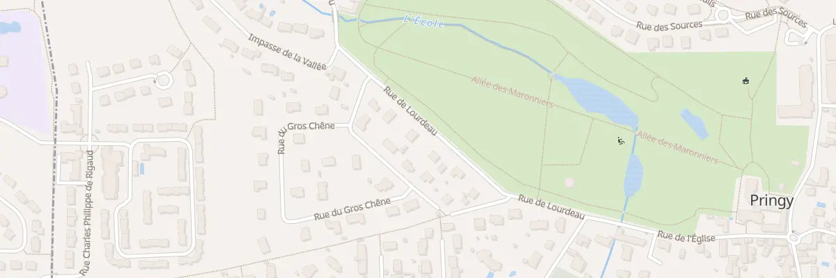 Plan du 39 Rue de Lourdeau à Pringy