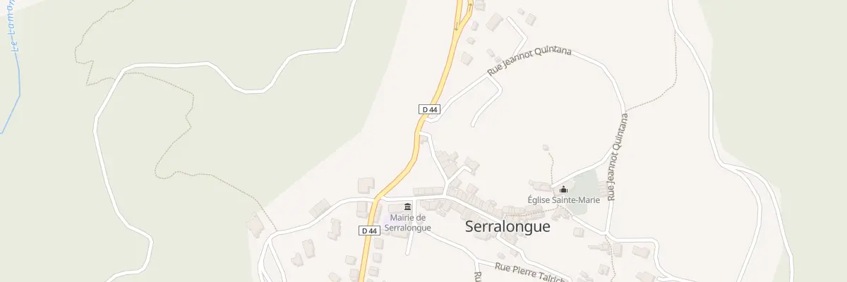 Plan du 2 Che D.44 de Corsavy A Lamanere à Serralongue