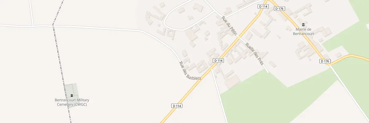 Plan du 2 Rue des Barbiers à Bertrancourt