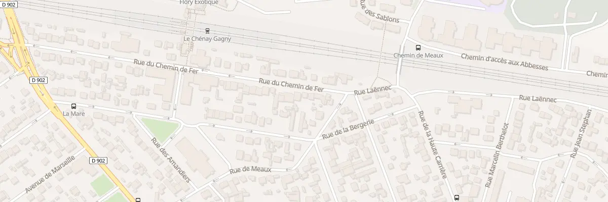 Plan du 5 Rue du Chemin de Fer à Gagny