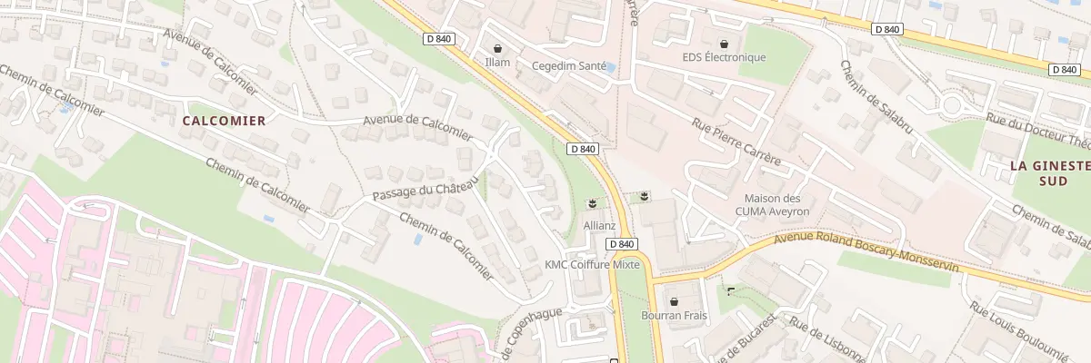 Plan du 60 Av de Calcomier à Rodez