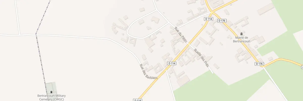 Plan du 92 Rue des Barbiers à Bertrancourt