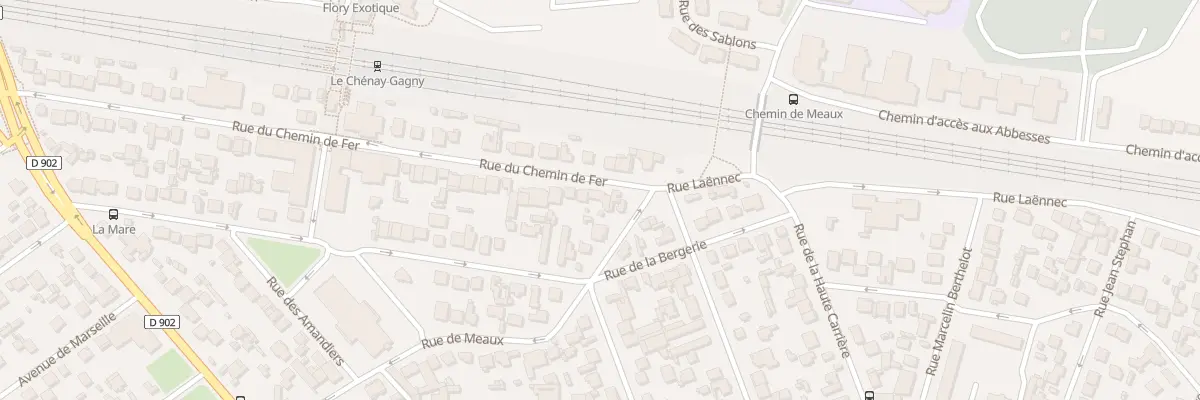 Plan du 3 Rue du Chemin de Fer à Gagny