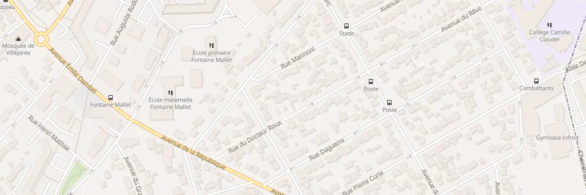 Plan du 21 Rue du Docteur Roux à Villepinte
